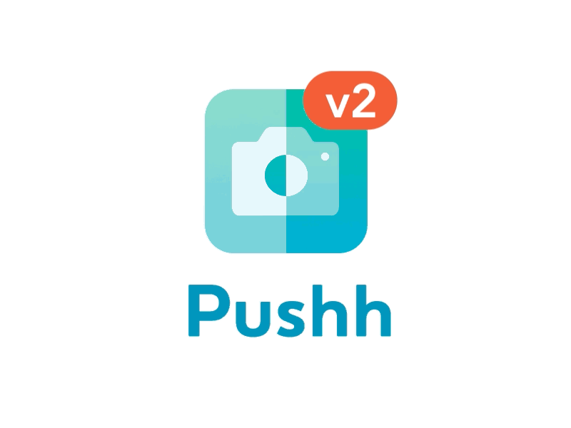 Pushh V2 Launch animated animation app iphone launch logo pushh ui version