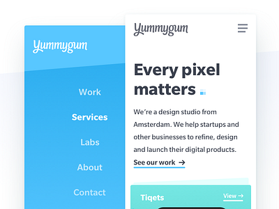 Yummygum Homepage Mobile 2017