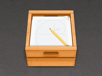 Great Crate app crate golden ratio icon icons pencil wood