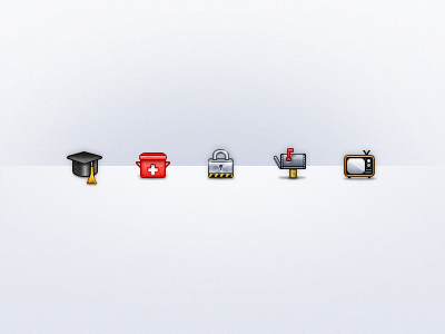 32x32 icons for Chronicle app 32x32 graduation hat icons lock mail box medicine post box student television