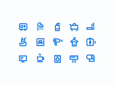 Hotel amenity icons