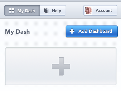 My Dash bar blue button dash dashboard glow menu