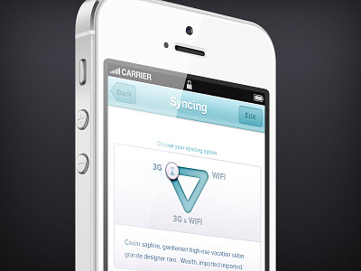 Triangle Toggle Concept 3g amount concept ios iphone switch syncing toggle triangle tryout ui wifi