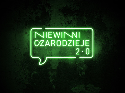 Niewinni Czarodzieje 2.0 logo 2.0 czarodzieje glow logo logo design logotype neon niewinni wizards wojewodzki