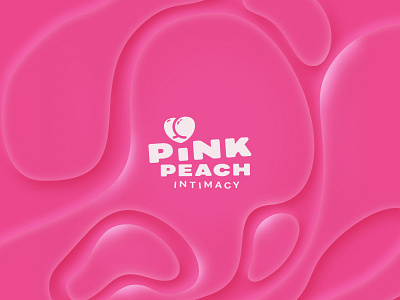 Pink Peach logo branding logo lubricant nofriction oil peach pink sex skeumorphic skeumorphism vegan