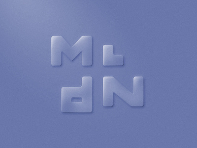 Mldn logo branding dj electro electronic music emboss logo logotype music skeumorphism violet