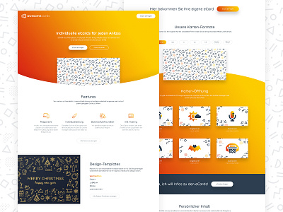 awesome.cards Landingpage card ecard greeting card landingpage webdesign website