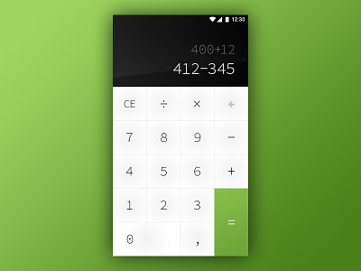 Calculator - Daily UI #004 calc calculator clean daily ui interface simple ui ux