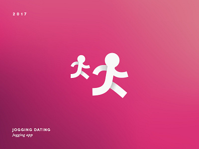 Logo • Jogging Dating brand corporate design duo health jogging logo logotype people red run