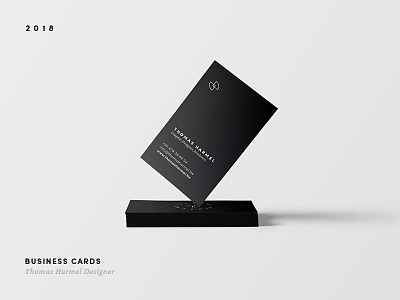 Business Cards • Thomas Harmel 2018 black branding business cards design personal portfolio print texture