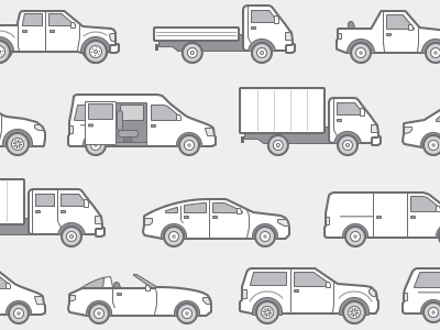 Car body types icons auto cars clean icon set icons outline shadows of grey types