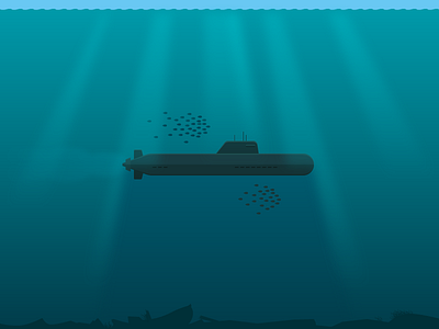 Underwater challenge day2icon flat icons icons illustration illustrator newiconeveryday ocean submarine vector water