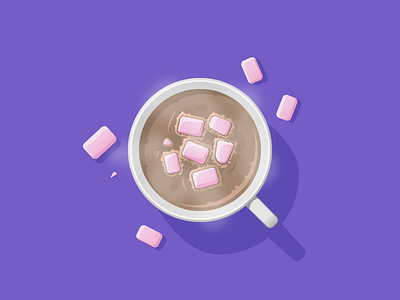 Coffee with marshmallow