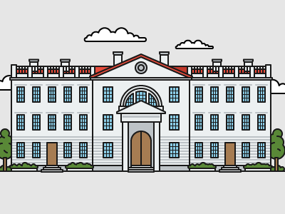 British style university №3 art building color education flat house illustration illustrator outline university