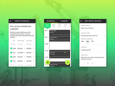 Fitness App Design app design calendar ux design