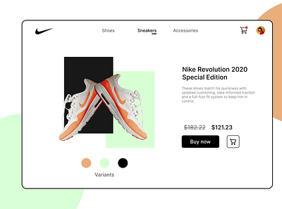Nike: Product Landing Page art branding design figma flat design graphic design landing page minimal product page simple typograp typography ui ui design ux ux design web web design website