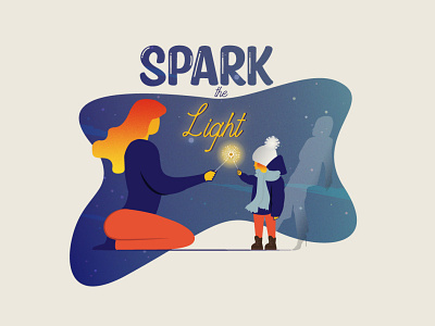 SPARK THE LIGHT brand branding graphic design illustration logo