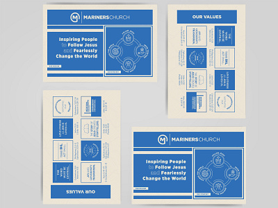 MARINERS CHURCH VALUES CARD branding graphic design