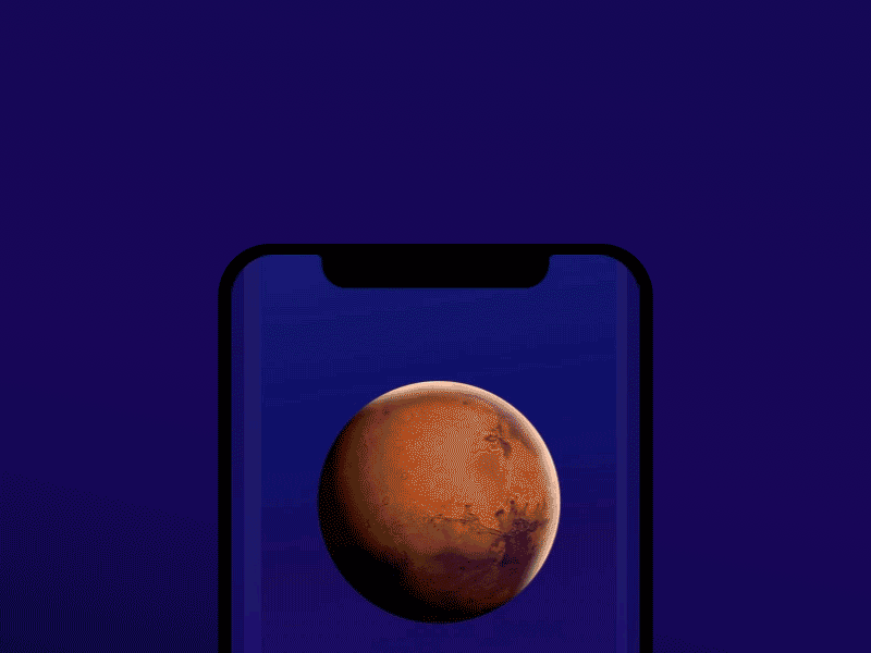 Space app animation clean clear concept design jupiter mars mobile space ui venus