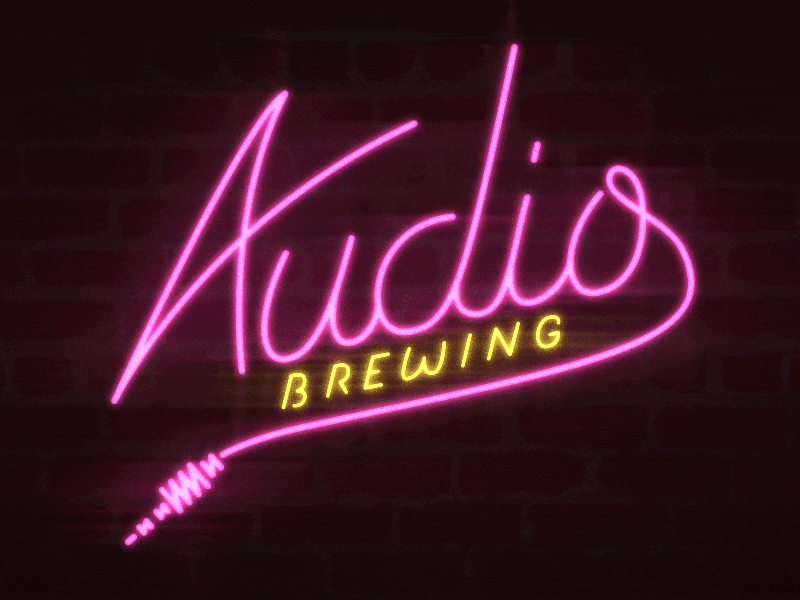 Audio Brewing Neon Sign audio beer brewery brewing craft beer neon neon sign
