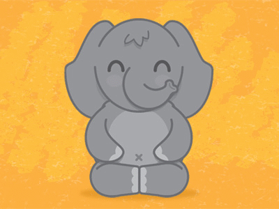 Cool Meditations elephant illustrator kawaii photoshop
