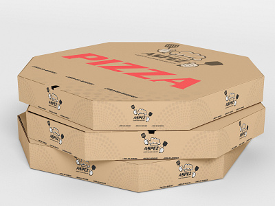 Pizza BOX mockup for Ashpez restaurant ashpez beedesign pizza box pizza box mockup