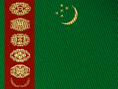 Turkmenistan flag (golden) beedesign golden golden flag turkmen flag turkmenistan