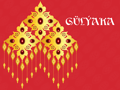 Turkmen national jewelry-GULYAKA beedesign gulyaka illustration jewelry turkmen national jewelry gulyaka