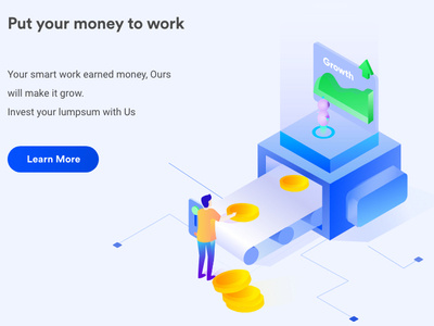 Financial Isometric Illustration #1 financial growth illustration isometric design landing page money ui