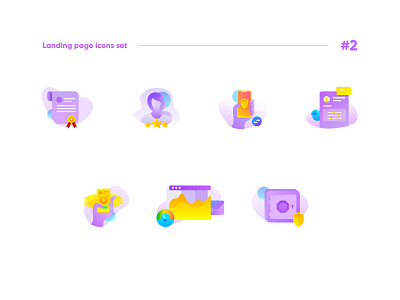 Landing Page Icon Set #2 design icons icons design illustration landing page services sketch