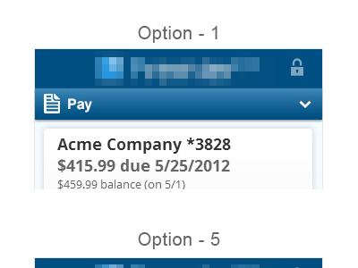 Dropdown - Visual Options arrow blue dropdown mobile website