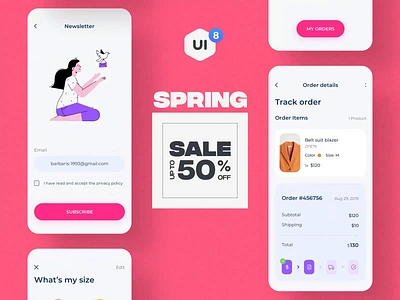 UI8 Spring Sale 2020 Slideshow after effects animation design motion motion design sale sales spring ui ui8 ux