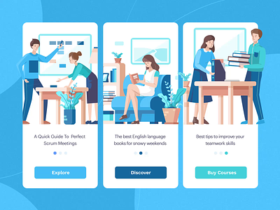 Larissa : Animated Work Illustration after effects animation books business courses learning app motion motion design scrum startup svg ui ui8 ux work