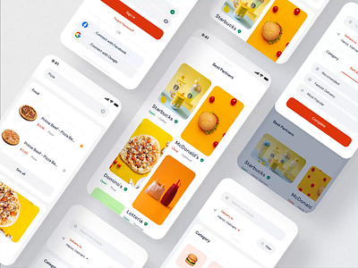 Coody Food iOS UI Kit II after effects animation food delivery app motion motion design pizza ui ui8 ux