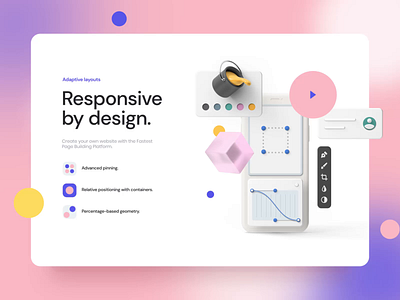 Collab — Landing Page Kit II 3d after effects animation landing page landing page design motion motion design motiongraphics parallax effect ui ui8 ux