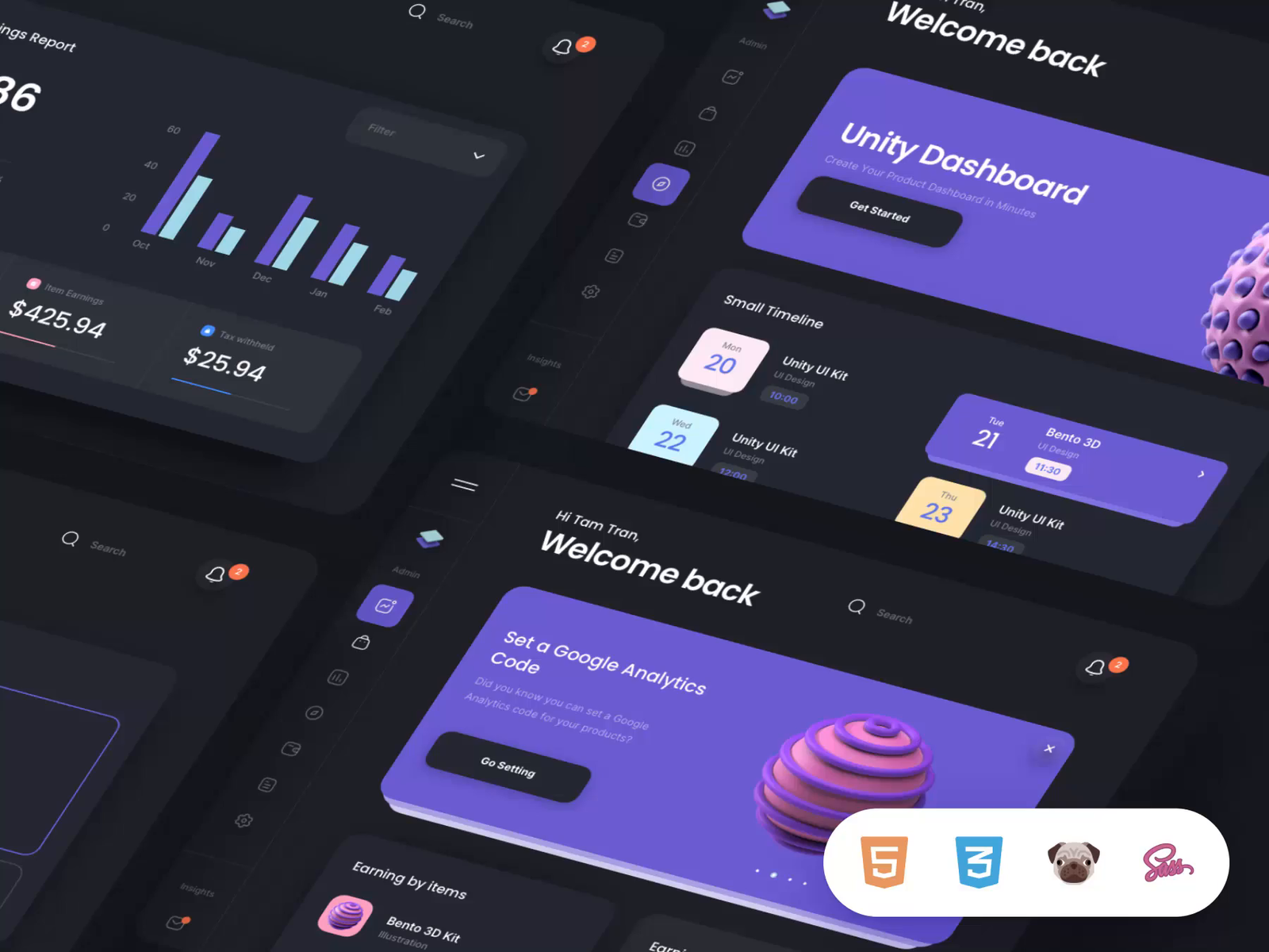 Unity Coded Templates I By Anton Tkachev For UI8 On Dribbble