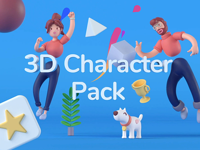 3D Character Pack I 3d after effects animation characters cinema4d design figma motion motion design obj ui ui8 ux