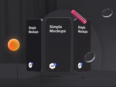 Simple Mockups Animated after-effects animation design mockups motion motion-design ui ui8 ux