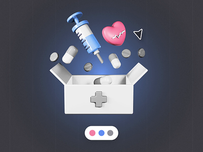 Healthcare 3D Icons 3d animation healthcare icons medical motion ui8