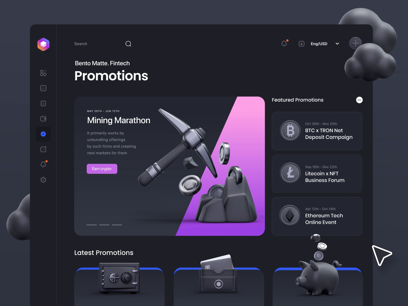 Bento Matte. Fintech 3D Icons by Anton Tkachev for UI8 on Dribbble