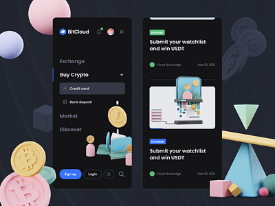 DeFicons - Crypto 3D Icon Set by Anton Tkachev for UI8 on Dribbble