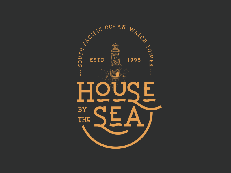 House By The Sea after effects animation design font illustration lighthouse motion ui8 vintage