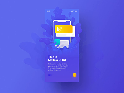 Mellow Walkthroughs icons mobile vector iphone illustration motiongraphics ux ui design after-effects motion-design ui8 motion animation