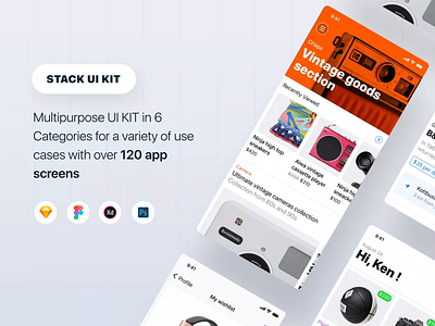 Stack UI Kit after effects animation design motion motion design motiongraphics ui ui8 ux