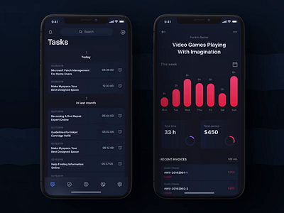 Time Tracker UI Kit II after effects animation design motion motion design motiongraphics task task app task manager time app timer timetracker ui ui8 ux