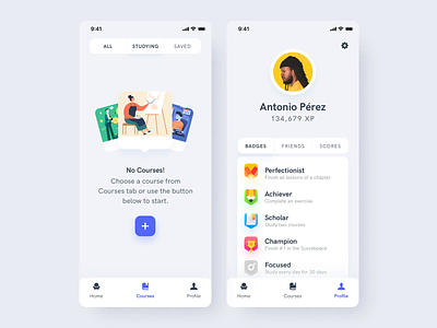 Estudio Mobile App UI Kit II after effects animation courses design education illustration mobile motion motion design motiongraphics ui ui8 ux