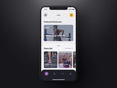 Savage iOS UI Kit II after-effects animation design exercises fitness app mobile motion motion-design sport ui ui8 ux workout app