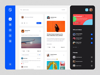 Social Dashboards UI Kit I after effects animation motion