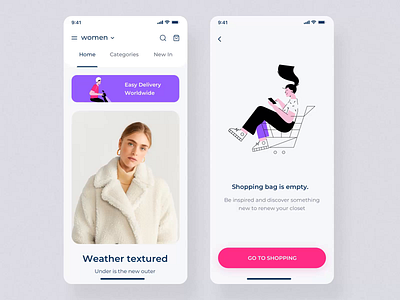 Clother UI mobile KIT I after effects animation clothing design fashion app mobile motion motion design motiongraphics ui ui8 ux