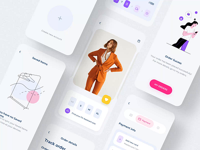 Clother UI mobile KIT III after effects animation design iphone mobile motion motion design shopping app ui ui8 ux